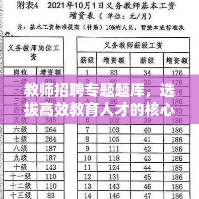 教师招聘专题题库,选拔高效教育人才的核心要素