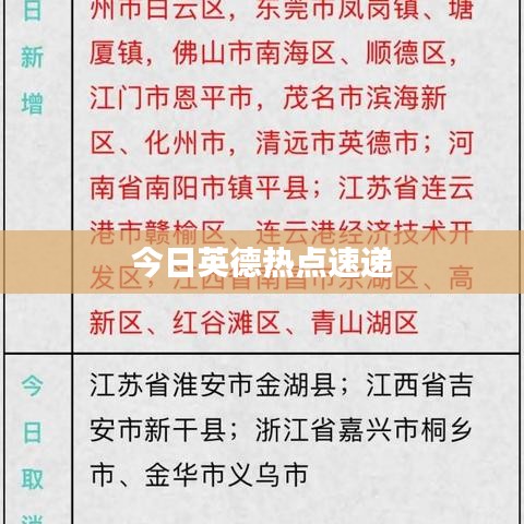 今日英德热点速递