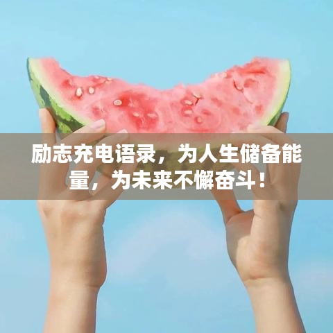 励志充电语录,为人生储备能量,为未来不懈奋斗!