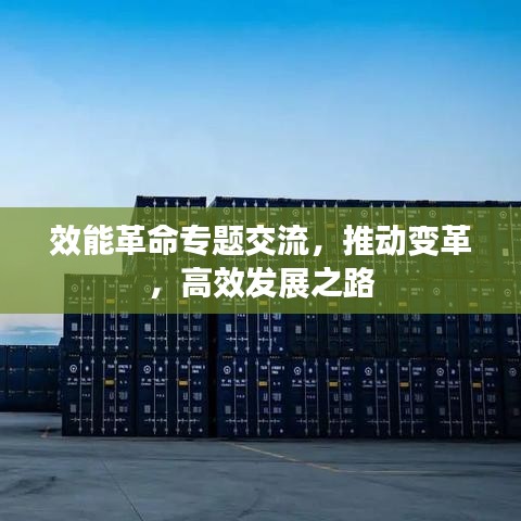 效能革命专题交流,推动变革,高效发展之路