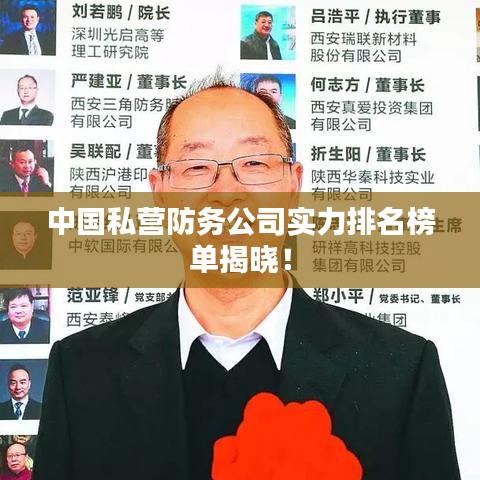 中国私营防务公司实力排名榜单揭晓！