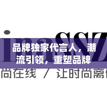 品牌独家代言人,潮流引领,重塑品牌形象风采