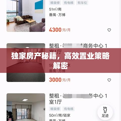 独家房产秘籍，高效置业策略解密