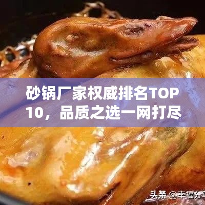 砂锅厂家权威排名TOP10,品质之选一网打尽!