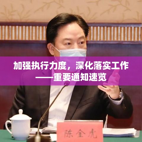 加强执行力度,深化落实工作——重要通知速览